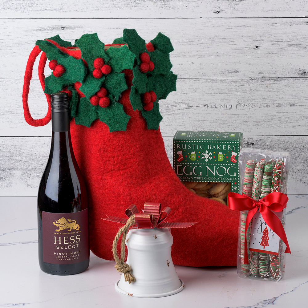 Holiday Stocking Gift with Hess Wine