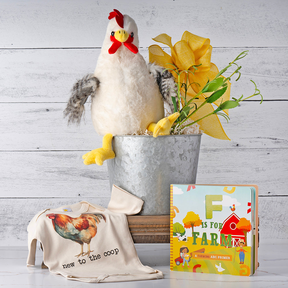 Welcome to the Coop Baby Gift Basket
