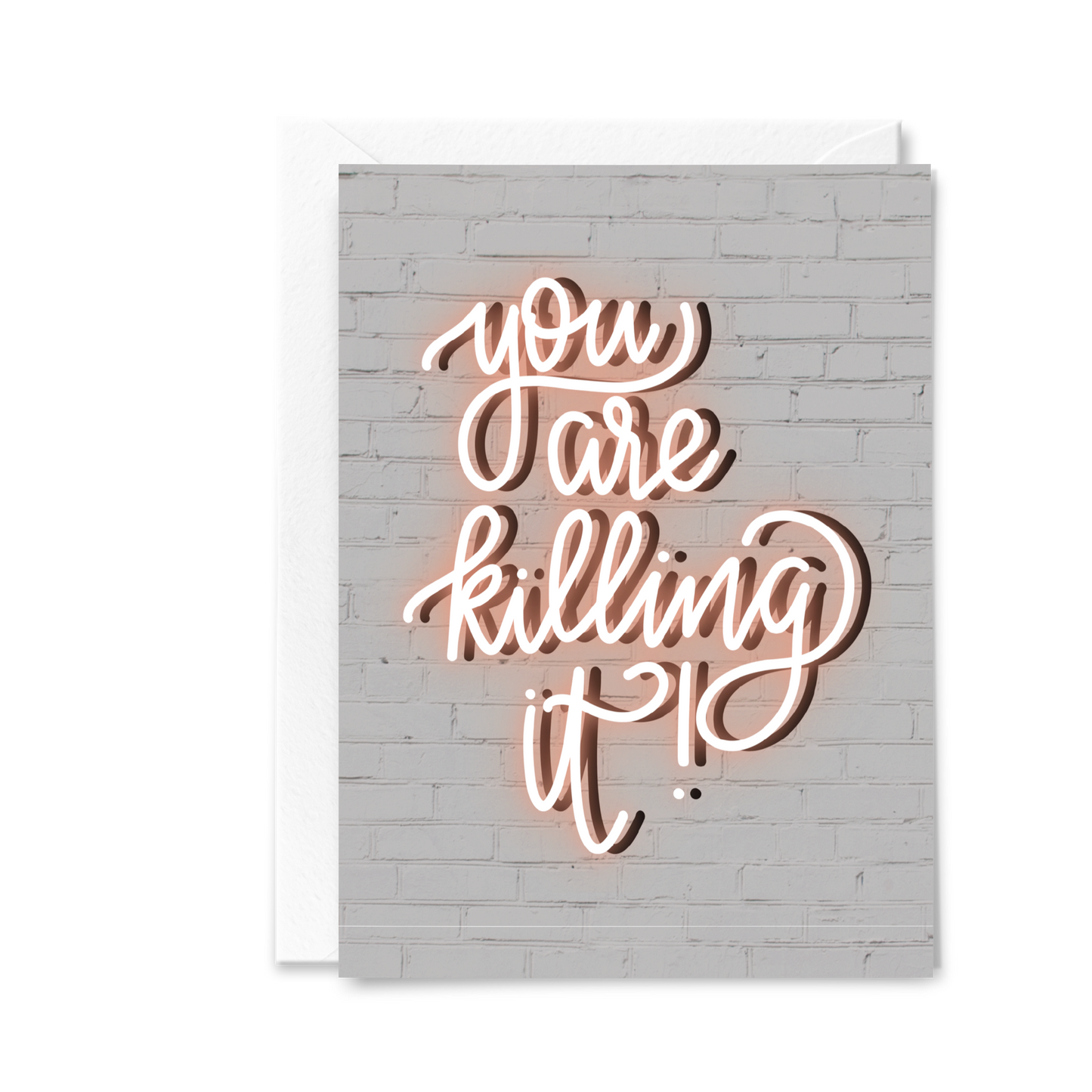 Congratulations "You're Killing It!" Neon Sign | Greeting Card by FioriBelle