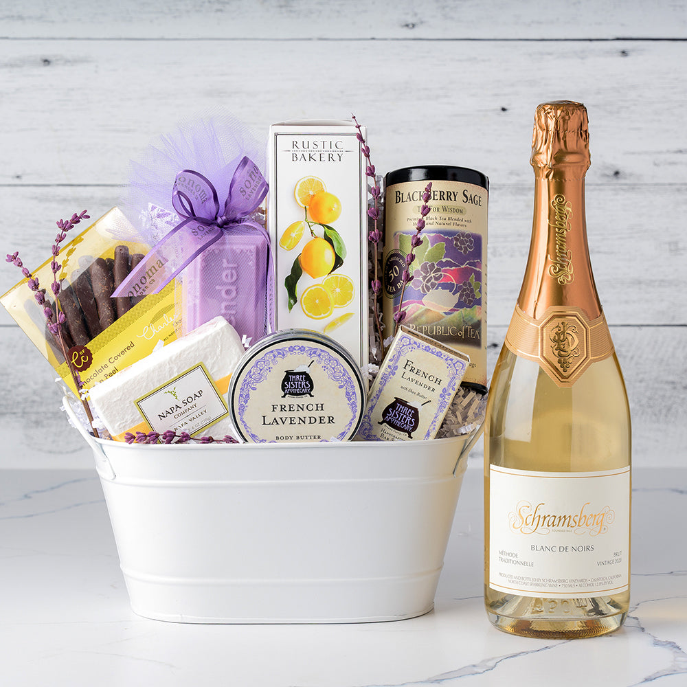 Lavender Fields & Lemon Sweets With Schramsberg Gift Basket