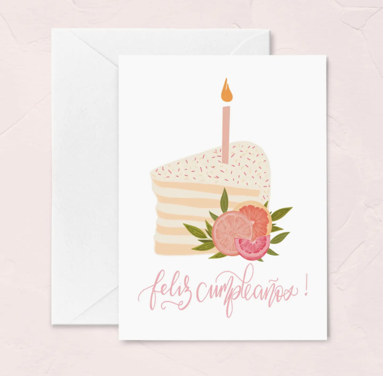 Feliz Cumpleanos Cake Greeting Card