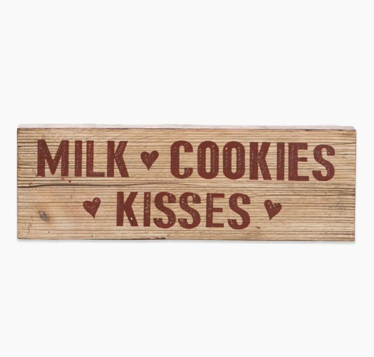 "Milk Cookies Kisses" Farmhouse Wall Art Sign Decor