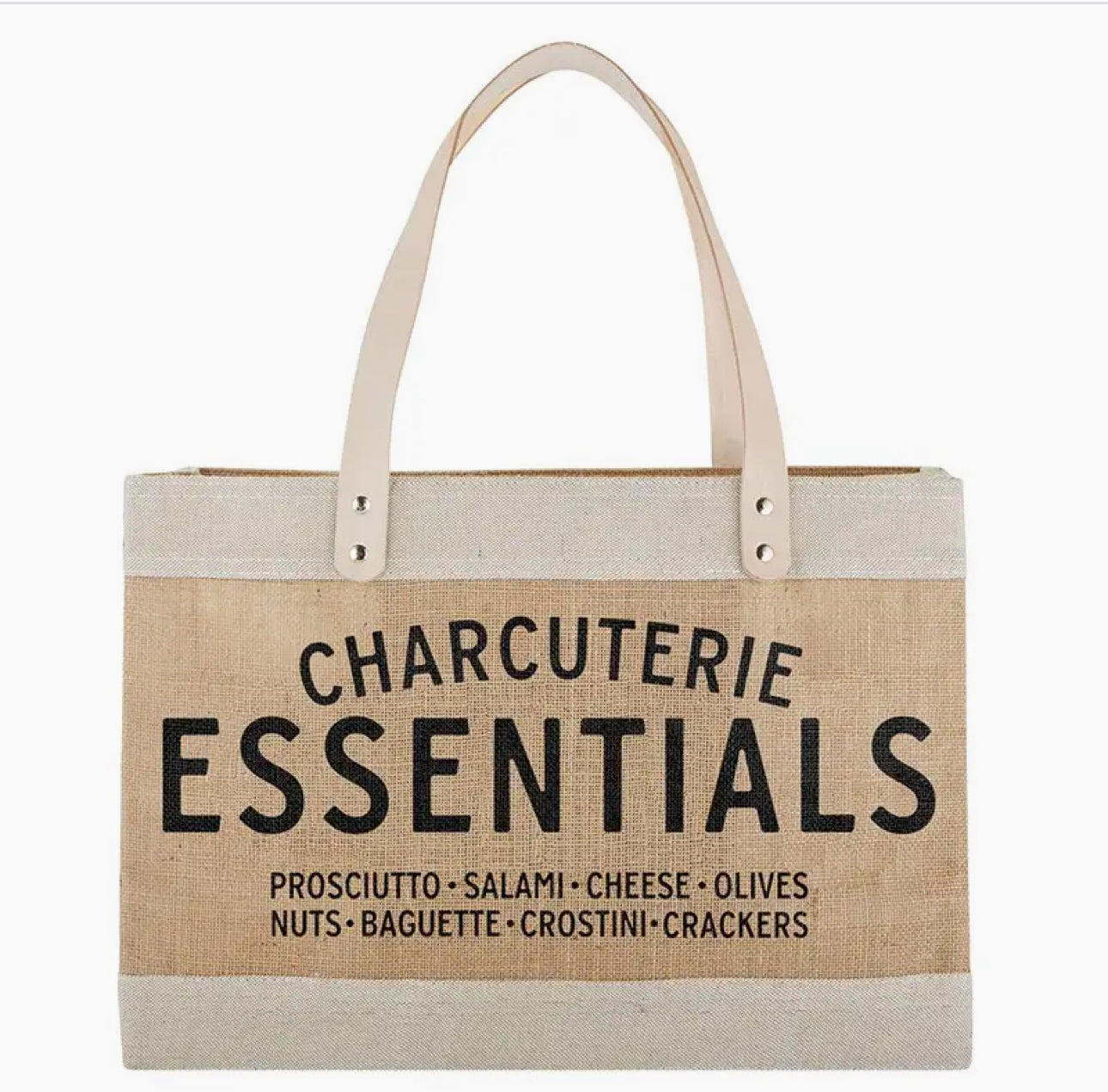 Charcuterie Essentials Large Natural Market Tote by Santa Barbara Design Studio