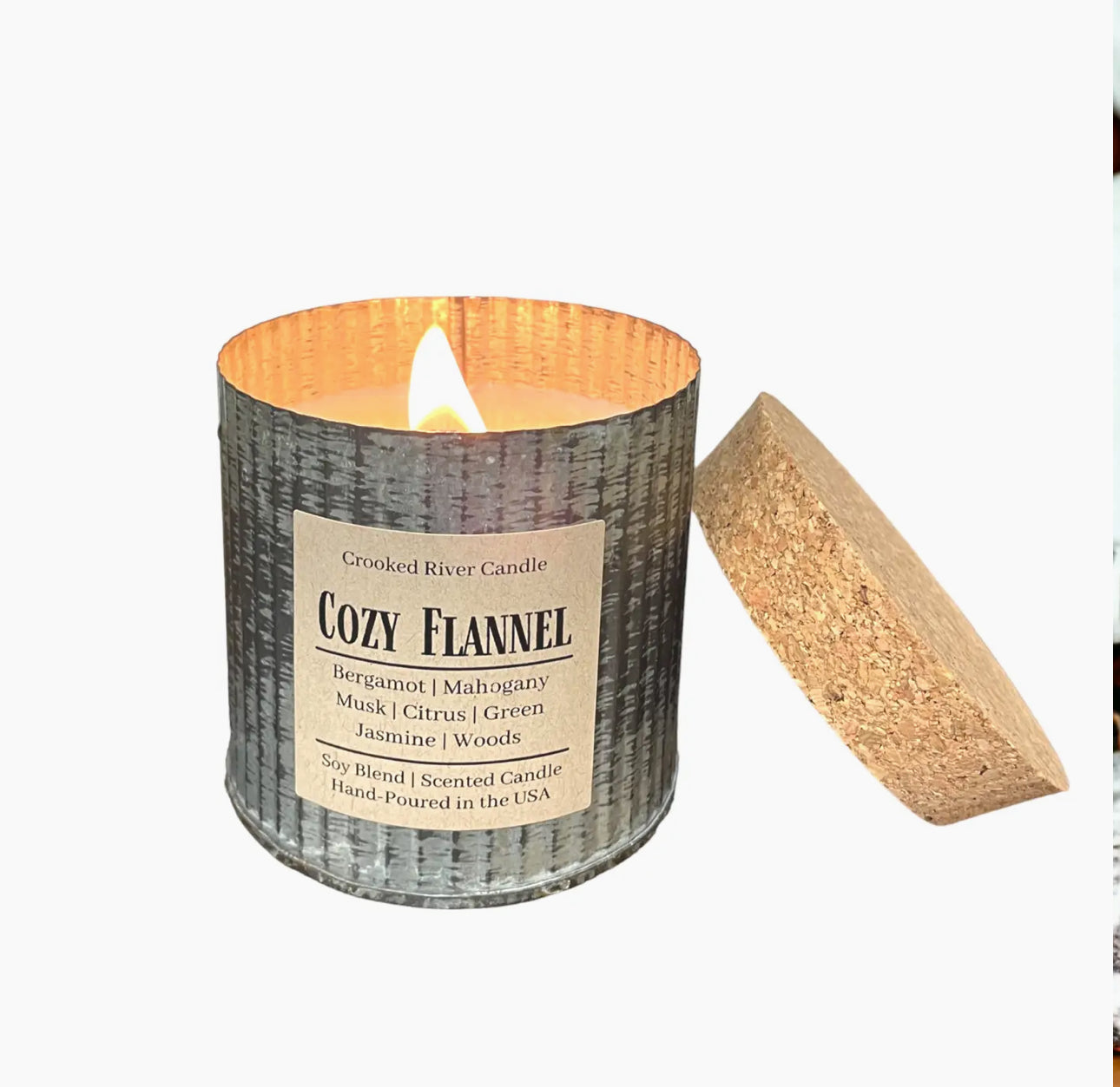 Cozy Flannel | Wood Wick Soy Candle by Crooked River Candle