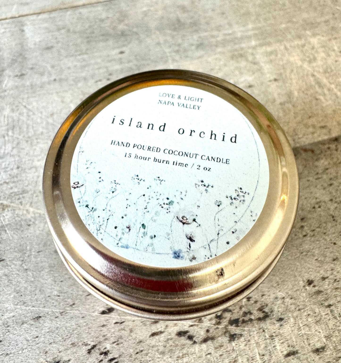 Love and Light-2 oz Travel Tin Candles with Gift Box