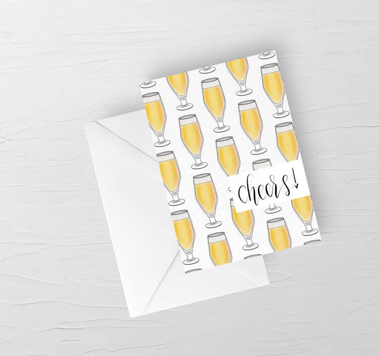 Beer Pint Birthday Cheers | Greeting Card by FioriBelle