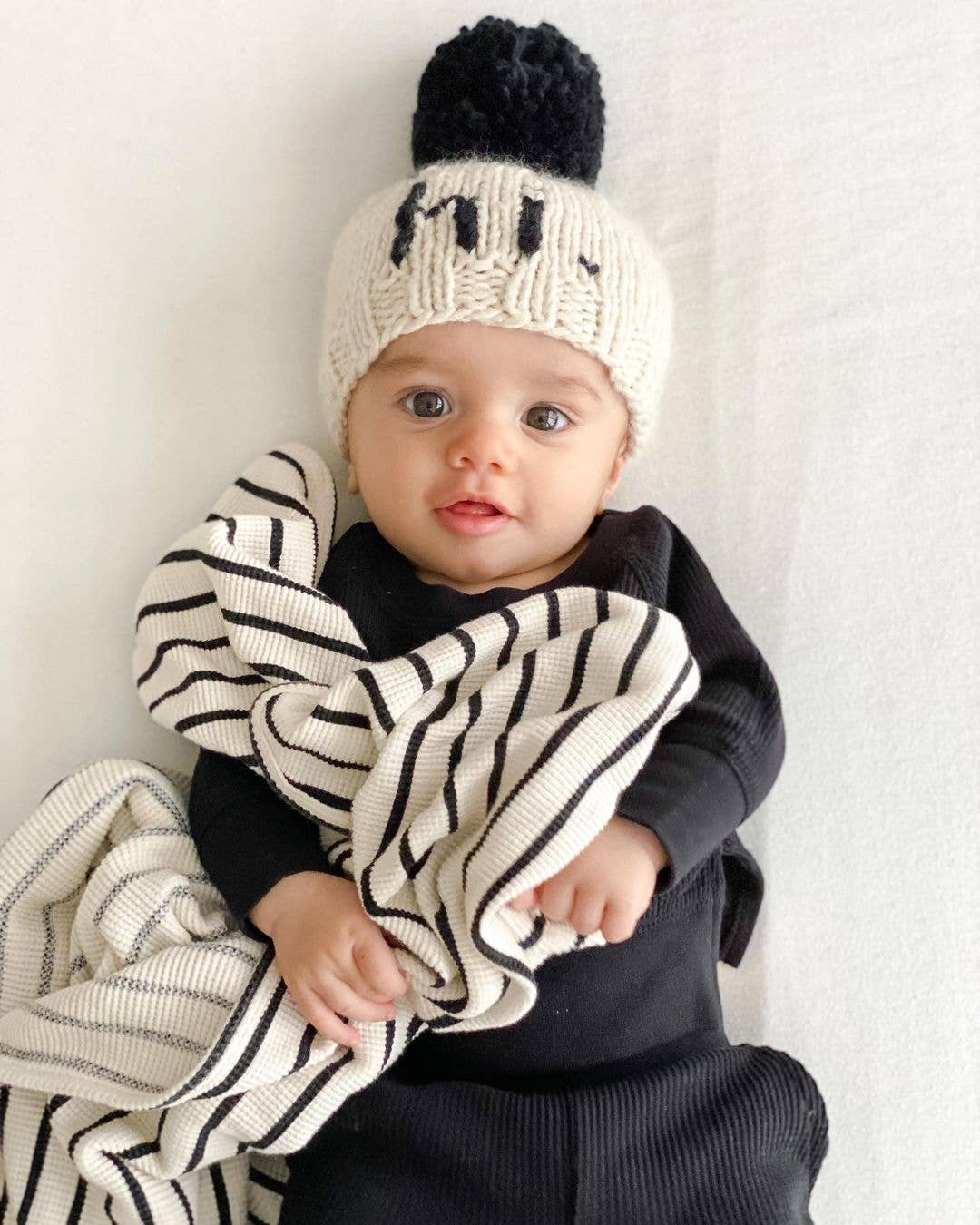 Hi Beanie Hat for Baby & Kids (Black)