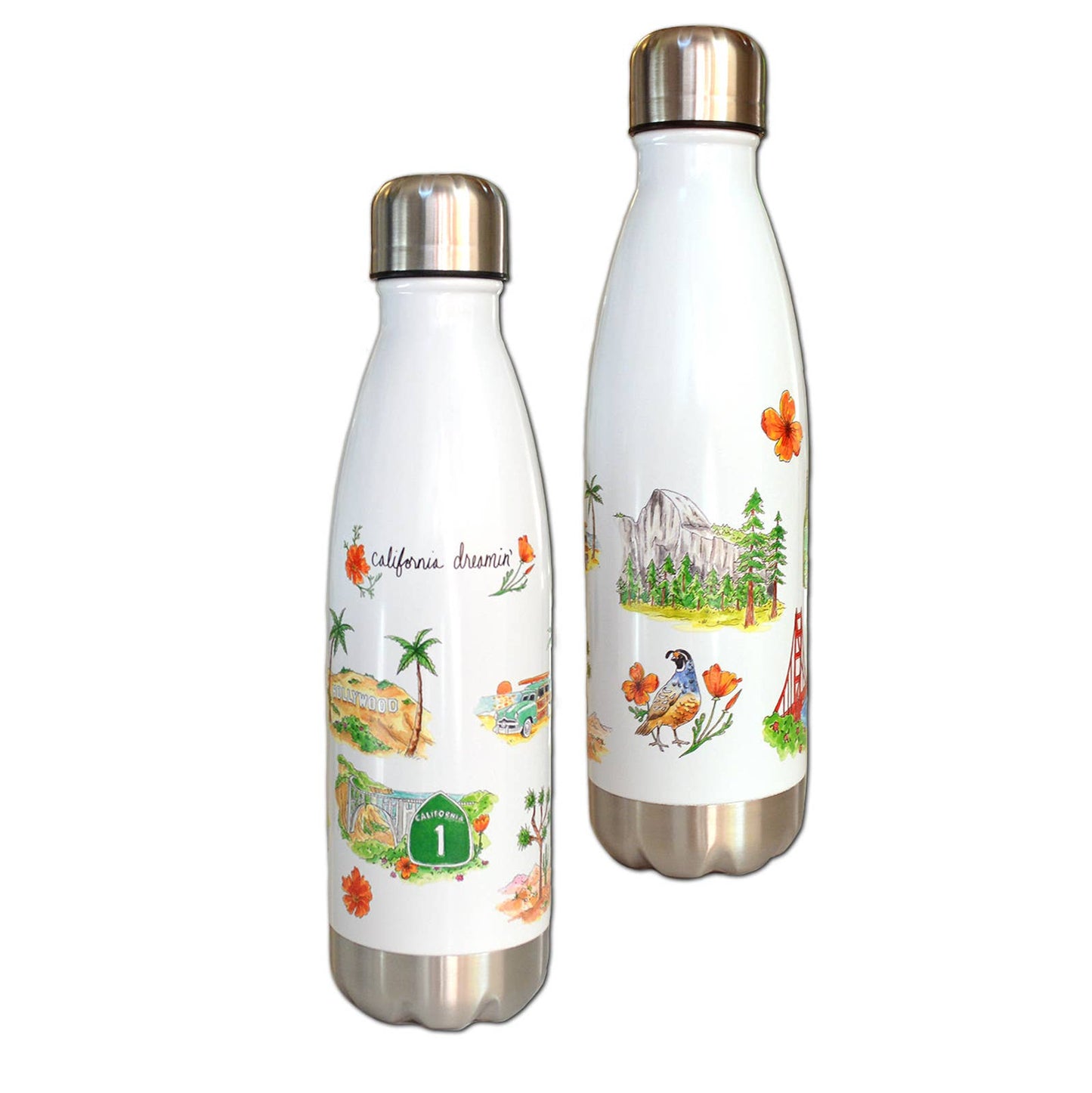 California Dreamin' Stainless Steel Water Bottle
