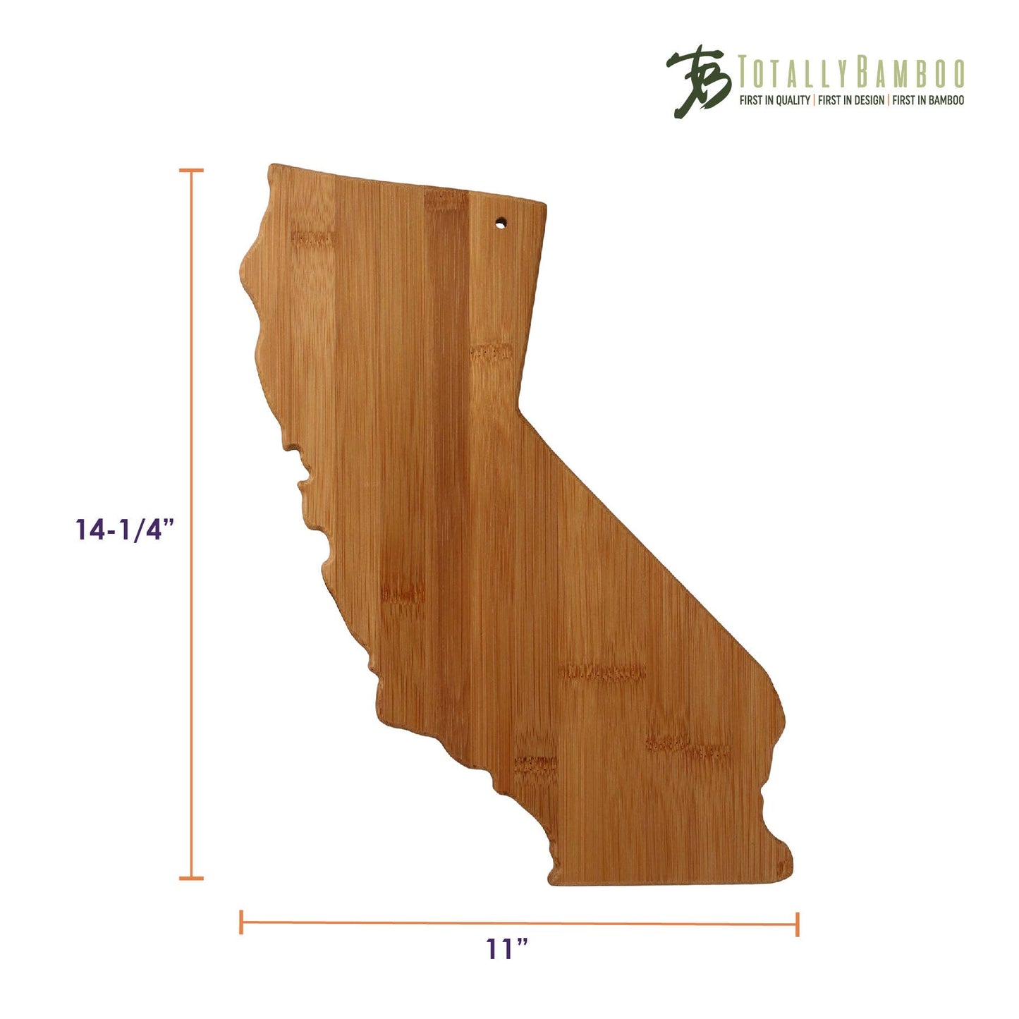 California State-Shaped Bamboo Serving & Cutting Board