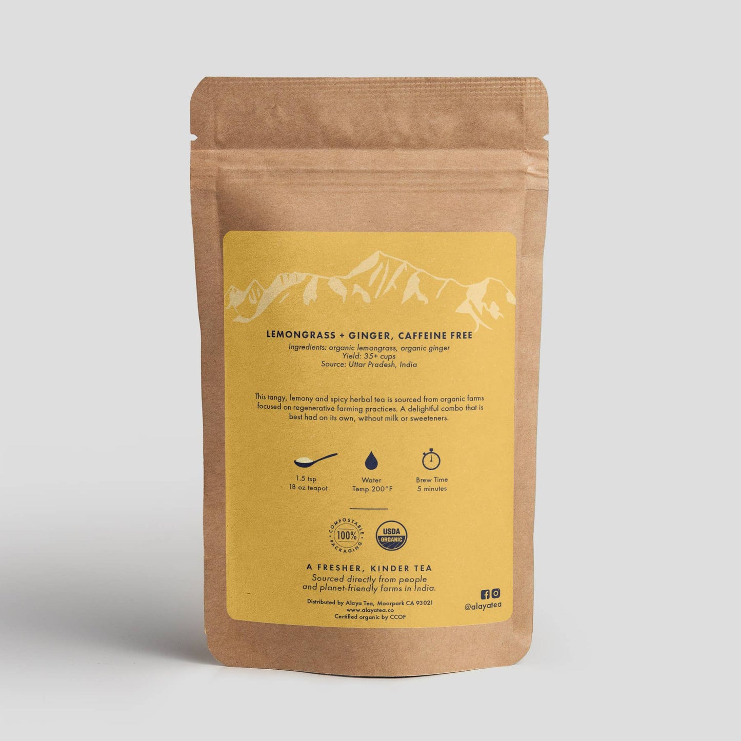 Lemongrass + Ginger Alaya Tea