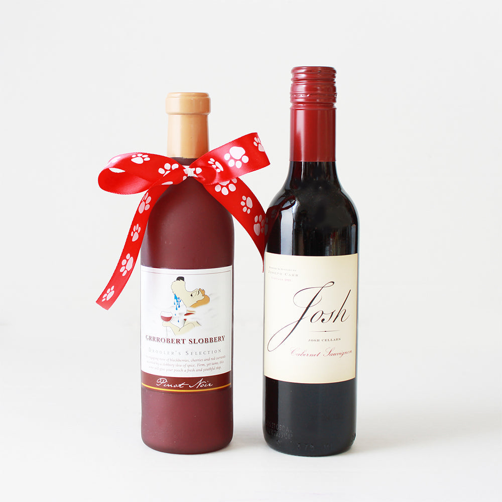 Red Wine and Squeaky Wine Dog Toy Little Buddies Gift