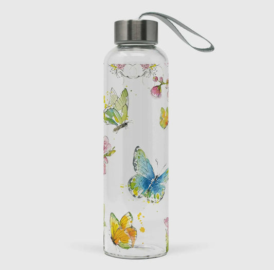 Butterfly Glass Water Bottle by Paperproducts Design
