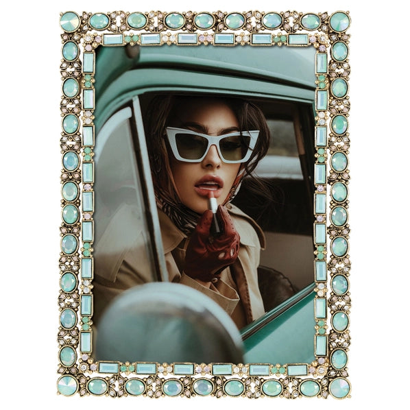5" x 7" Silver & Blue Patrice Photo Frame by Olivia Riegel