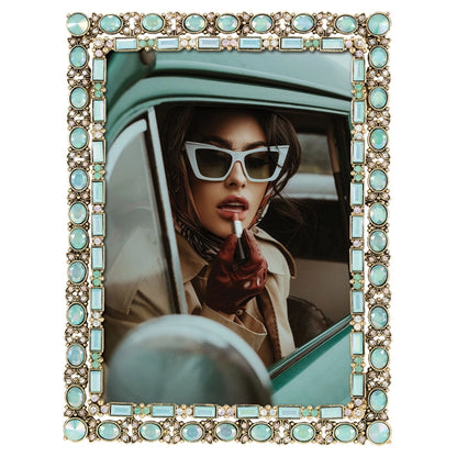 5" x 7" Silver & Blue Patrice Photo Frame by Olivia Riegel