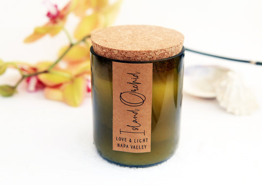 Love and Light- Wine Bottle Candle with Cork Lid