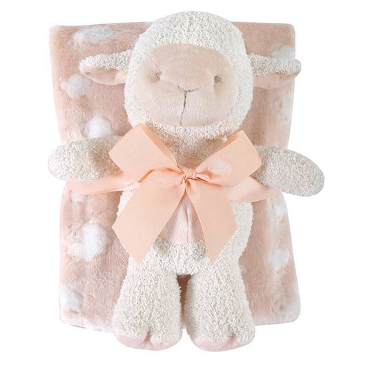 Pink Lamb Plush Toy and Blanket Set by Faithworks