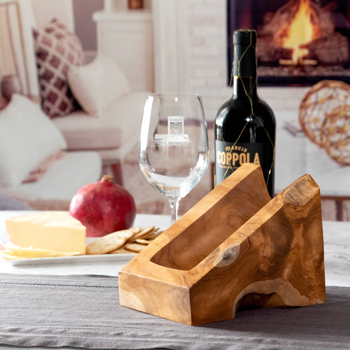 Teakwood Wine Bottle Holder