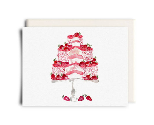 Strawberry Shortcake | Birthday cake Greeting Card