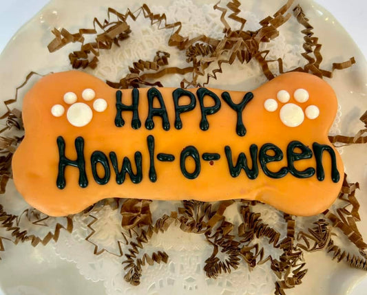 Happy Howl-o-ween 6" Dog Bone