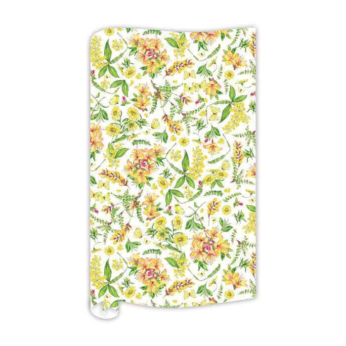 Handpainted Green Botanical Garden Wrapping Paper