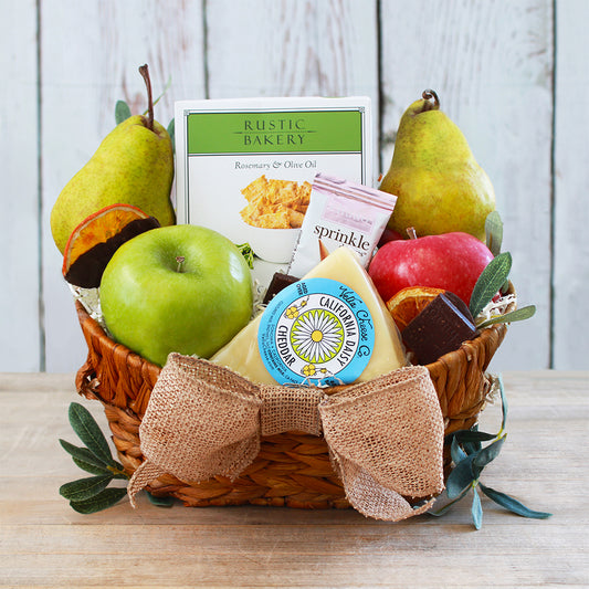 Heartfelt Harvest Fruit and Cheese Basket