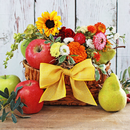 Fruit and Flowers Sentiment Gift Basket