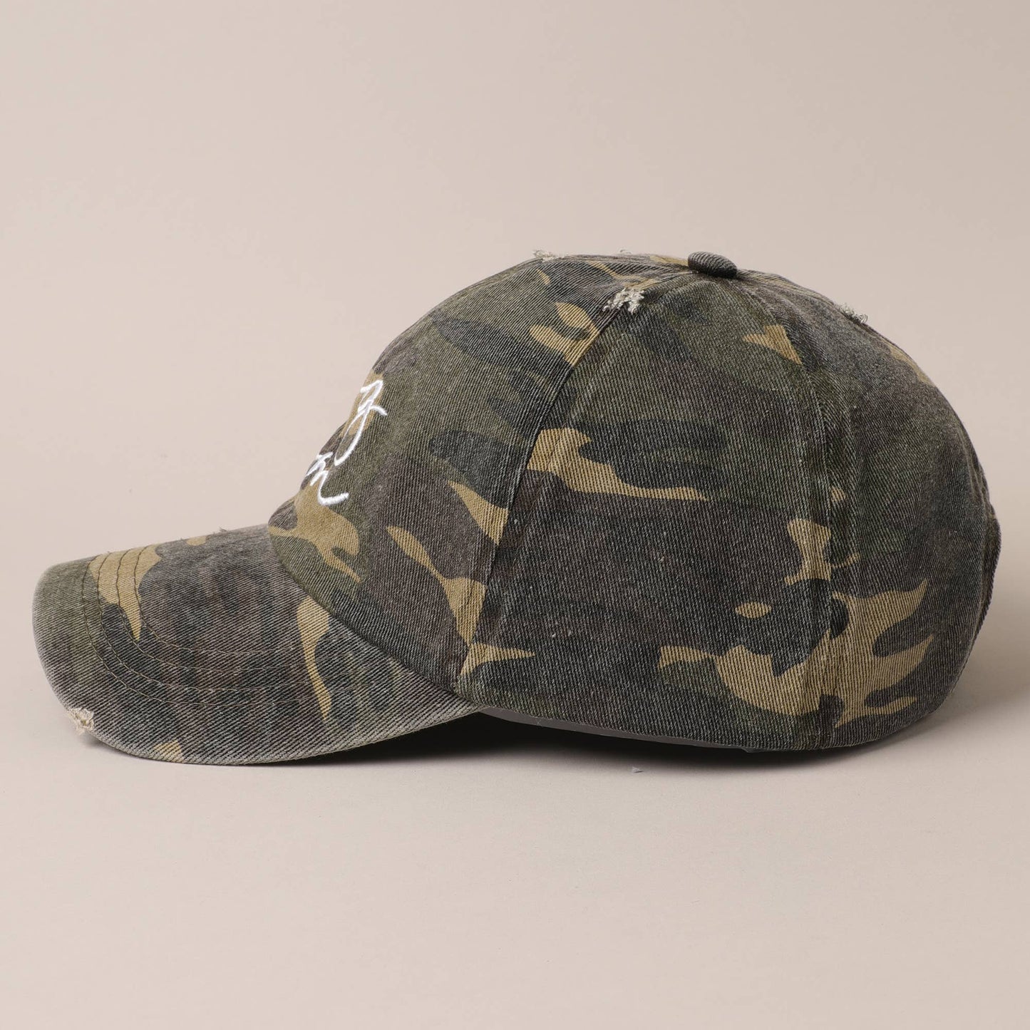 Dog Mom Lettering Camo Embroidery Baseball Cap