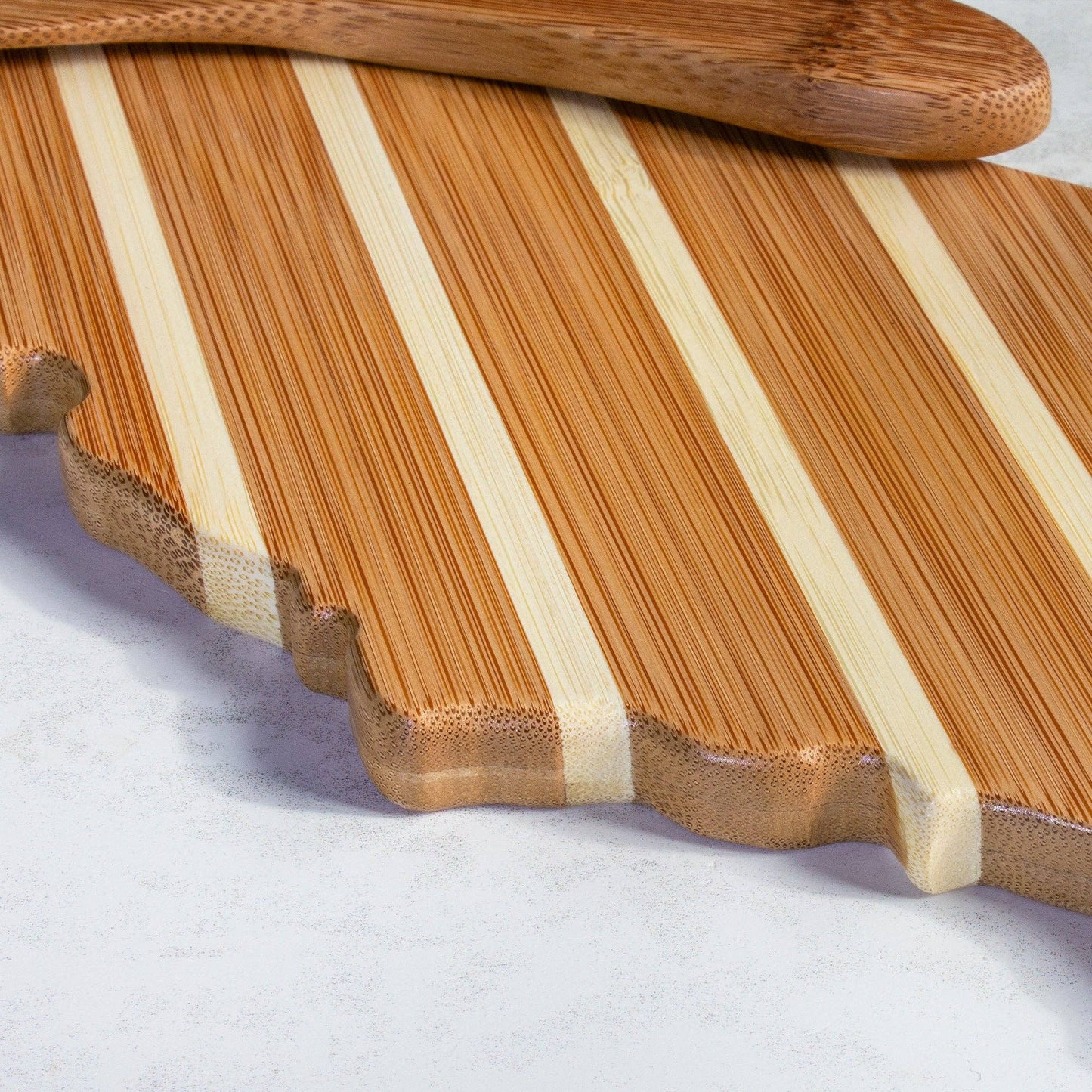 California Shaped Charcuterie Board & Cheese Spreader Knife Set by Totally Bamboo