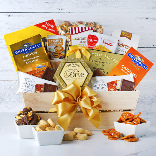 Golden Sweet & Savory Delight Gift Crate