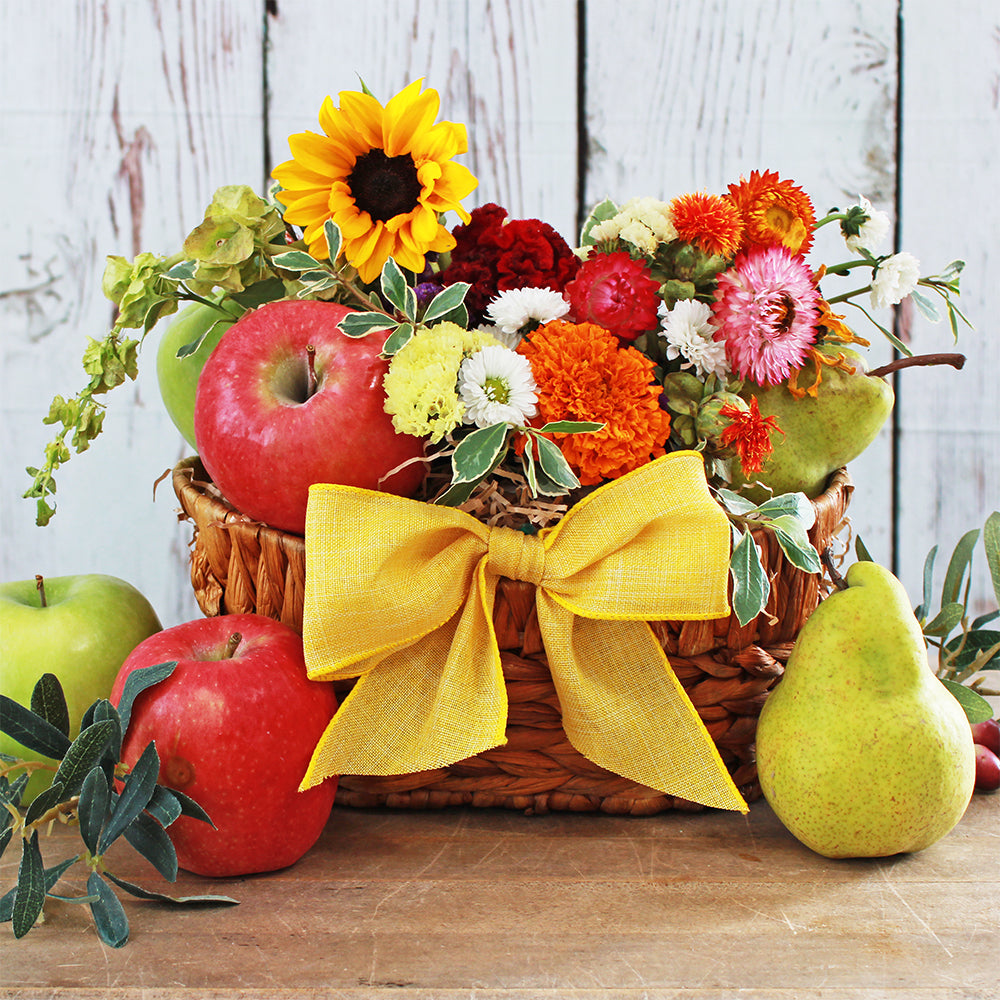 Fruit and Flowers Gift Basket