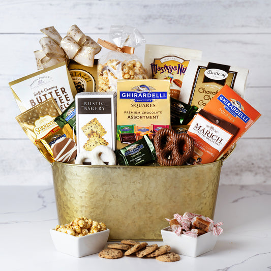 Golden Gourmet Gift Basket