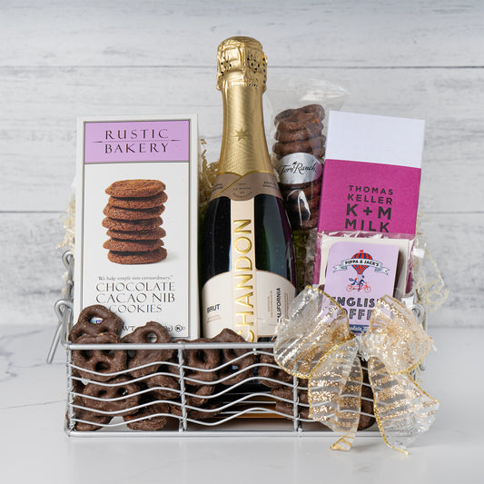 Bubbly & Sweet Sparkling Wine and Chocolate Basket