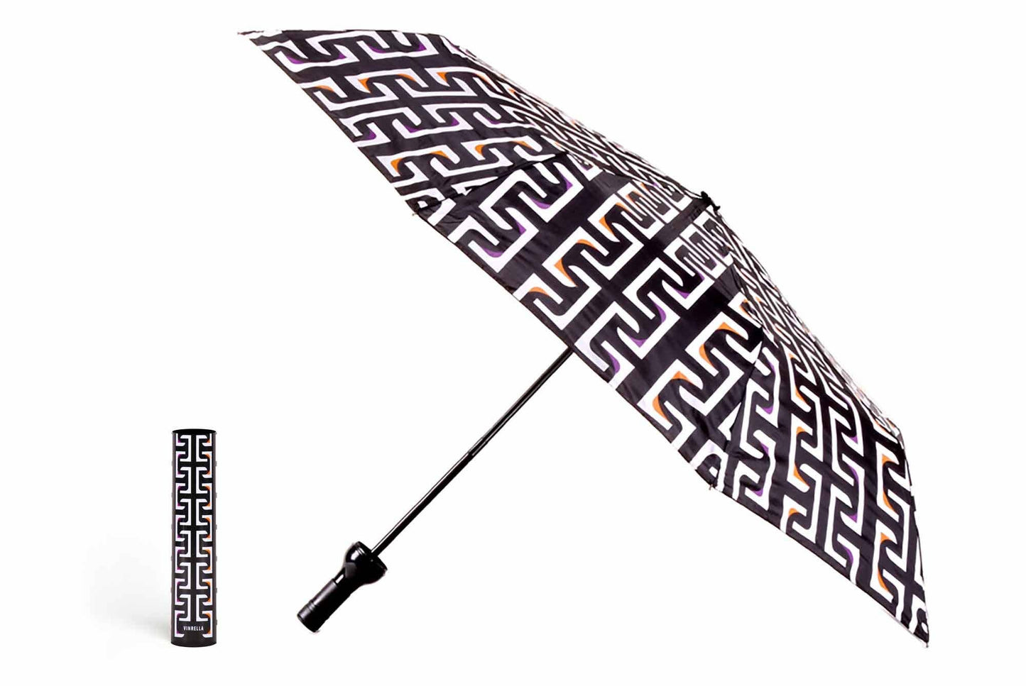 Geometric Black Bottle Umbrella by Vinrella