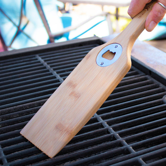 Totally Bamboo BBQ Grill Scraper with Bottle Opener