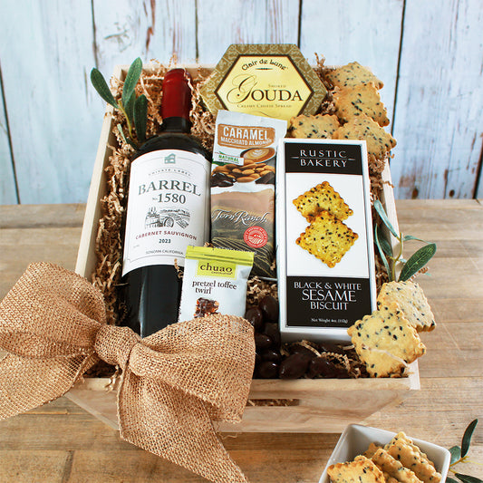 Wine and Cheese Gratitude Gift Crate