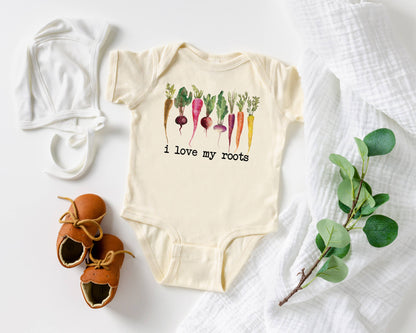 I Love my Roots Natural Color Baby Bodysuit