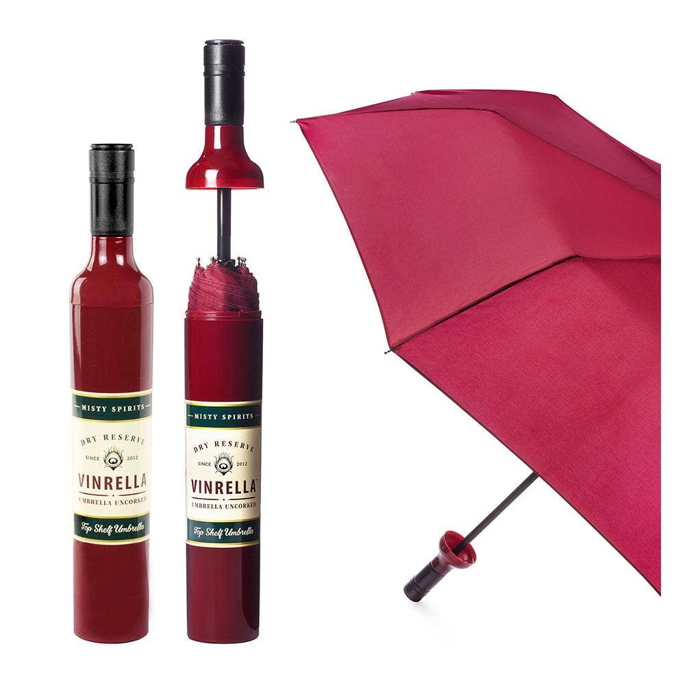 Burgundy Wine Bottle Umbrella by Vinrella