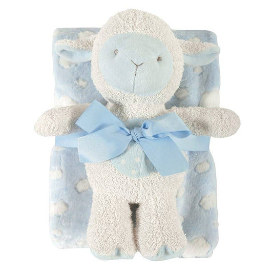 Blue Lamb Plush Toy and Blanket Set by Faithworks