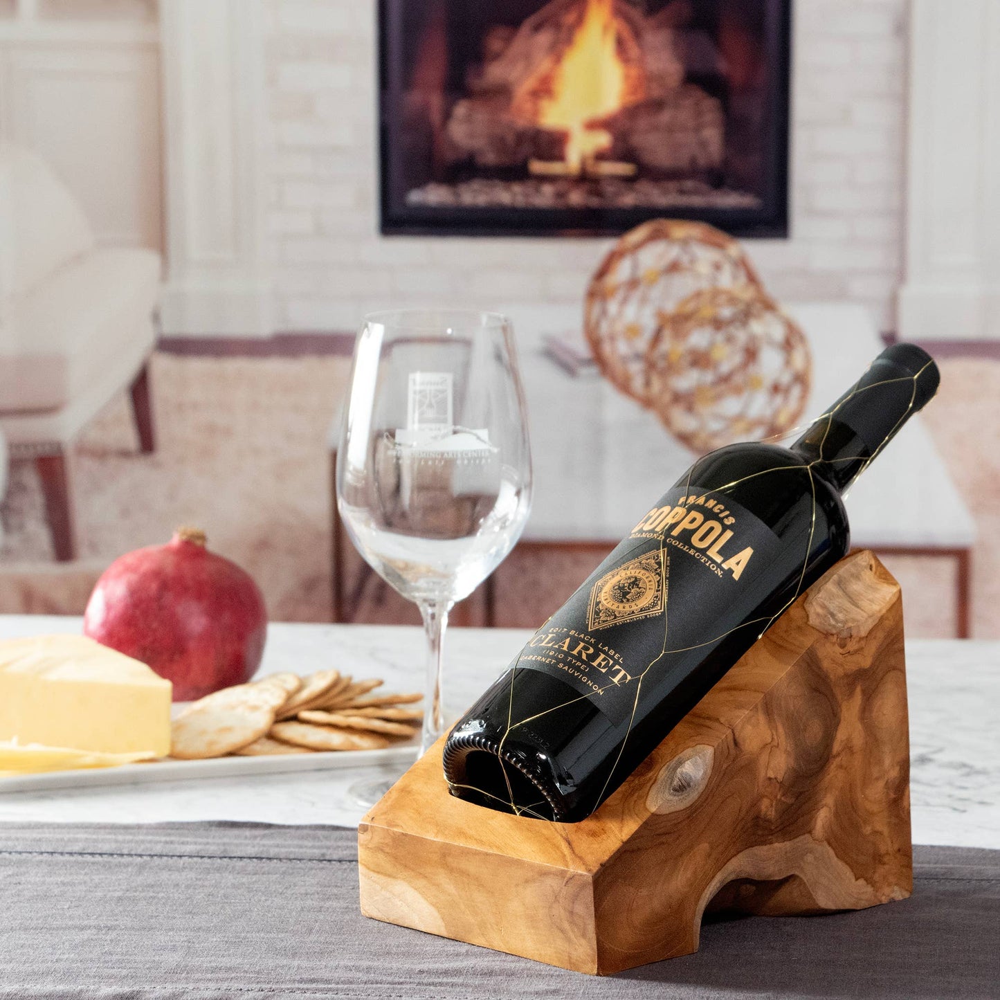 Teakwood Wine Bottle Holder