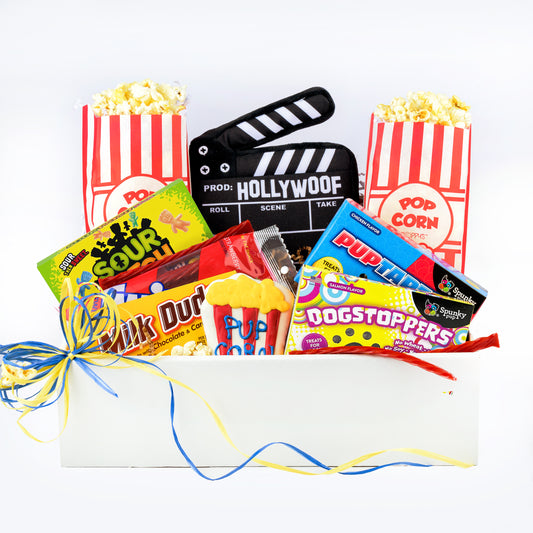Pupcorn & Movie Night Buddies Gift Basket for Dog Lovers By Lucca the Napa Dog