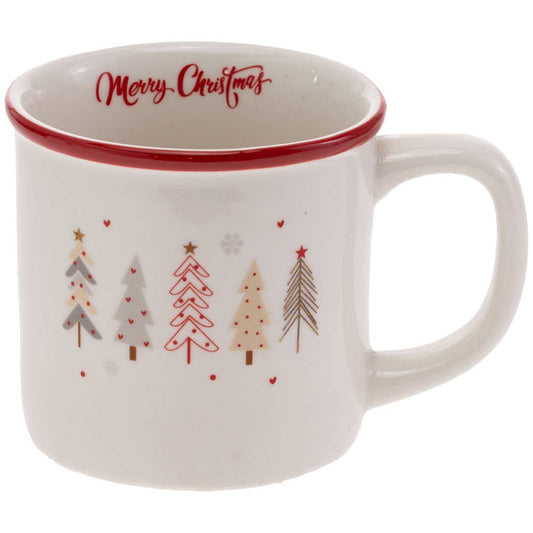 Festive Trees Ceramic 14 oz. Mug Christmas