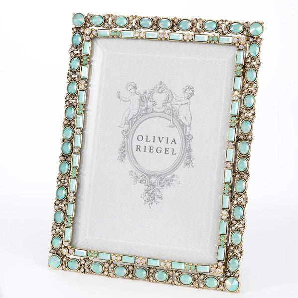 5" x 7" Silver & Blue Patrice Photo Frame by Olivia Riegel