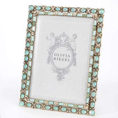 5" x 7" Silver & Blue Patrice Photo Frame by Olivia Riegel