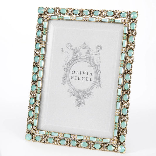 5" x 7" Silver & Blue Patrice Photo Frame by Olivia Riegel