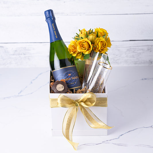 Blossoms and Bubbly Surprise Gift Box