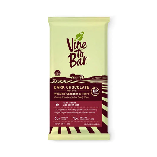 Vine to Bar Tart Cherry And Cocoa Nibs Dark Chocolate Bar