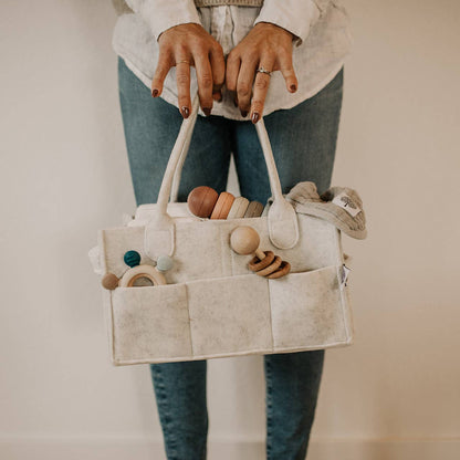 Diaper Caddy in White