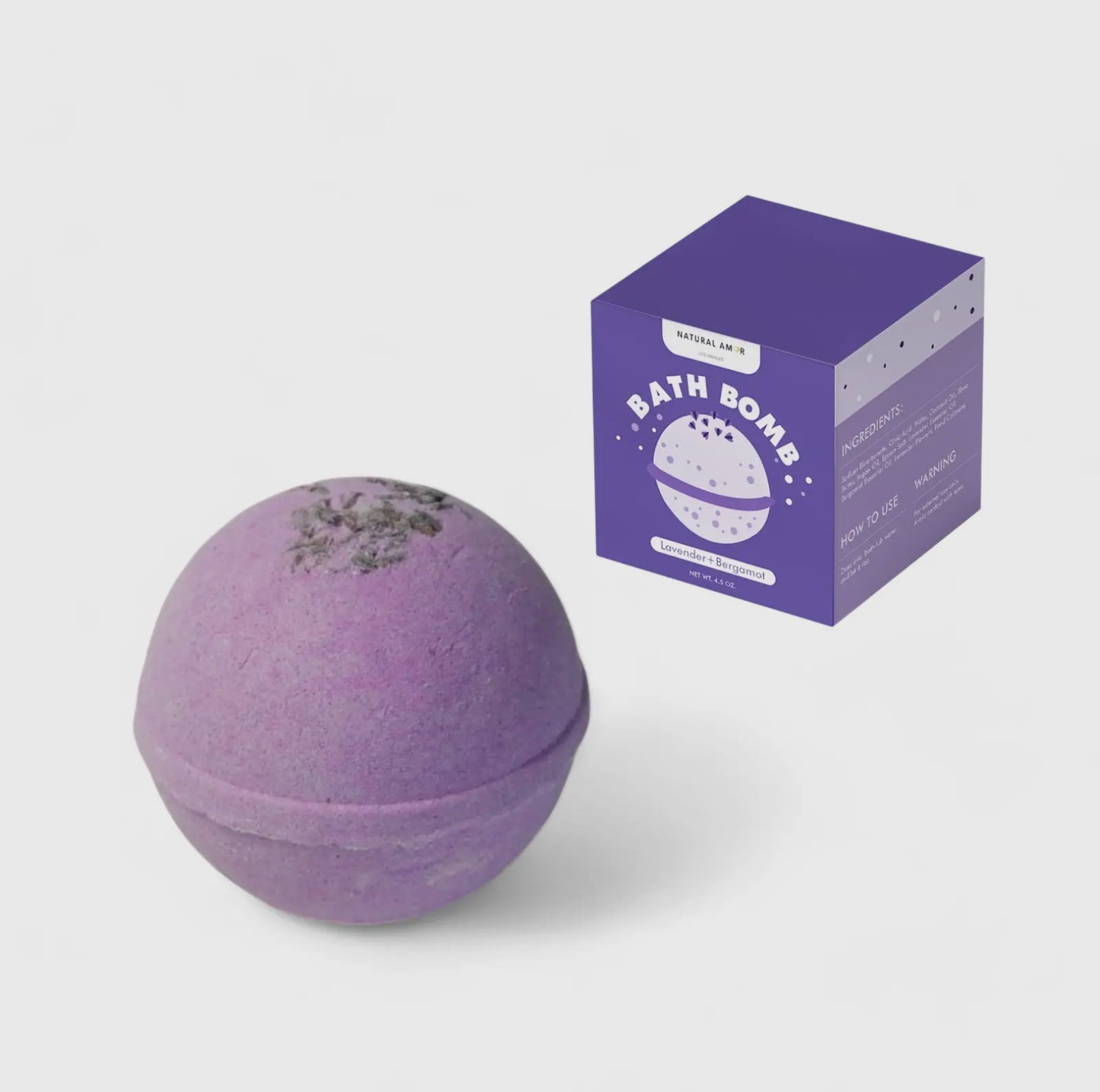 Natural Amor Lavender Bergamot Bath Bomb