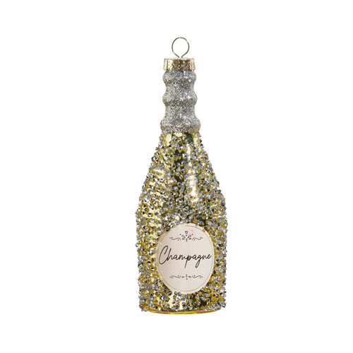 Glitter Champagne Bottle Ornament