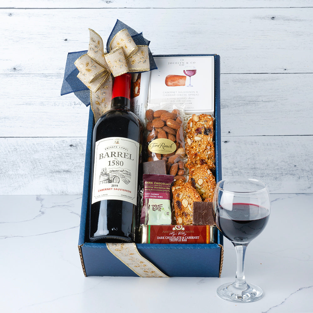 California Classic Wine and Cheese Gift Basket